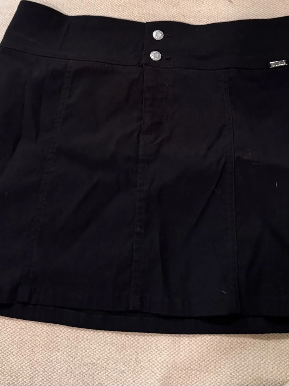 vintage guess mini skirt Black Indie Sleeve Tight Stretch Classic VNT  29 size M